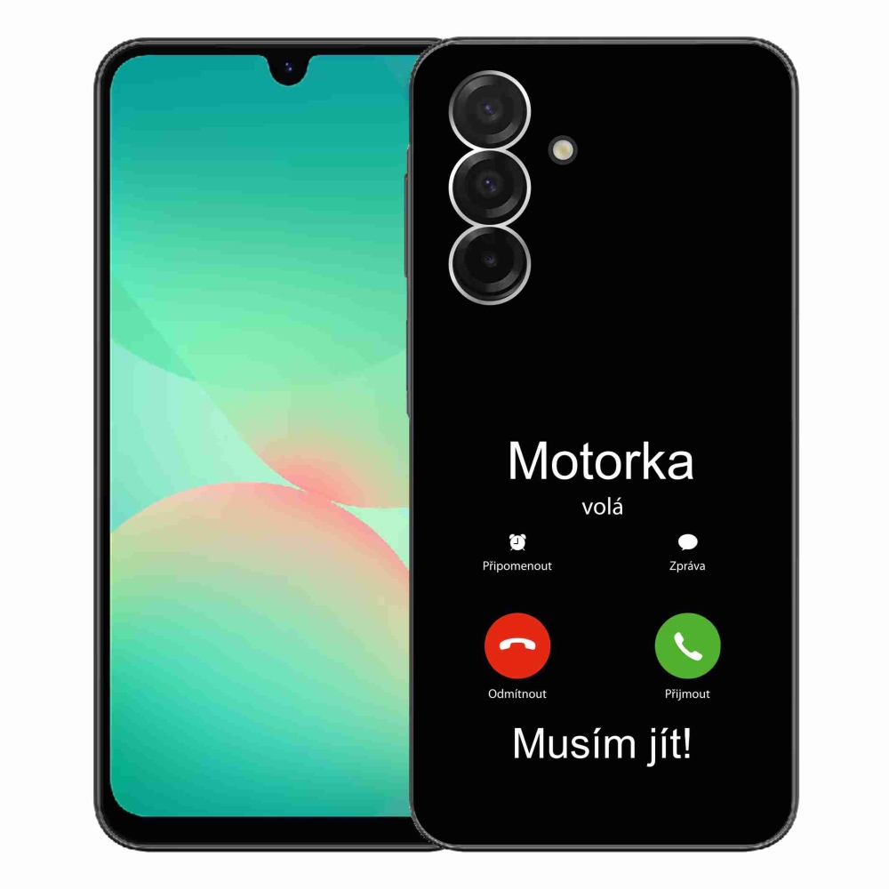Gél borítás mmCase Samsung Galaxy A26 5G - motoros hívások fekete háttérrel