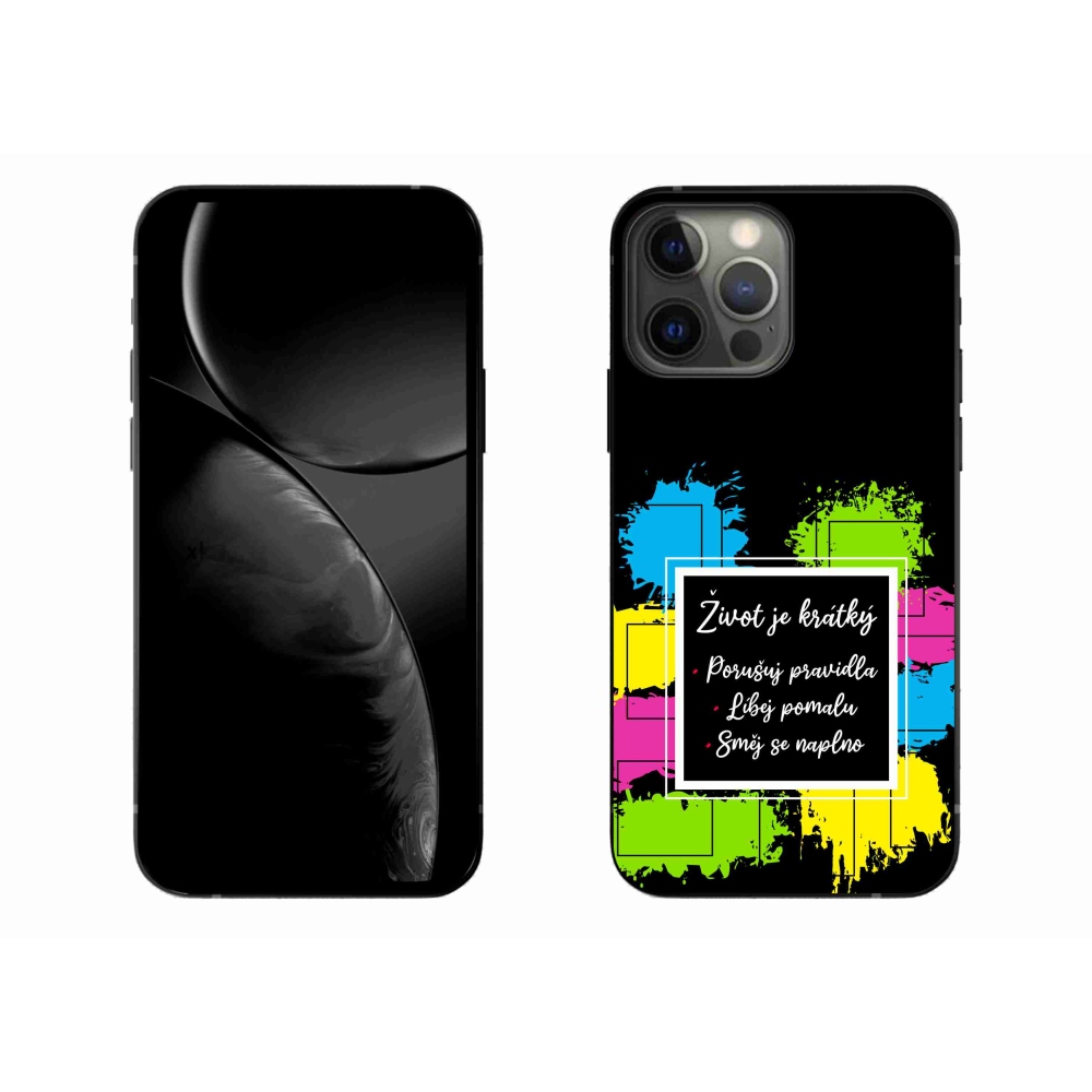 Gél borítás mmCase iPhone 13 Pro Max 6.7 - Idézet 5 fekete háttér