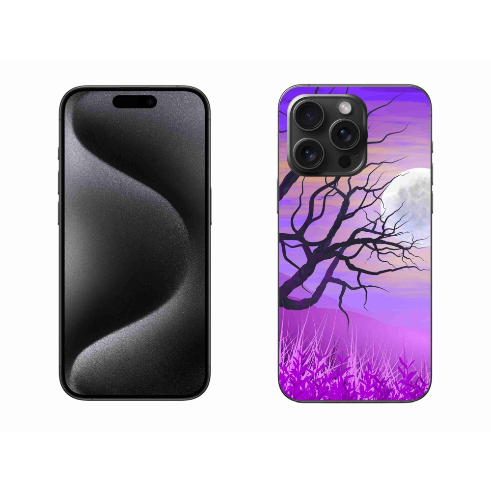 Gél tok mmCase iPhone 15 Pro Max készülékhez - rajzfilmes kidőlt fa