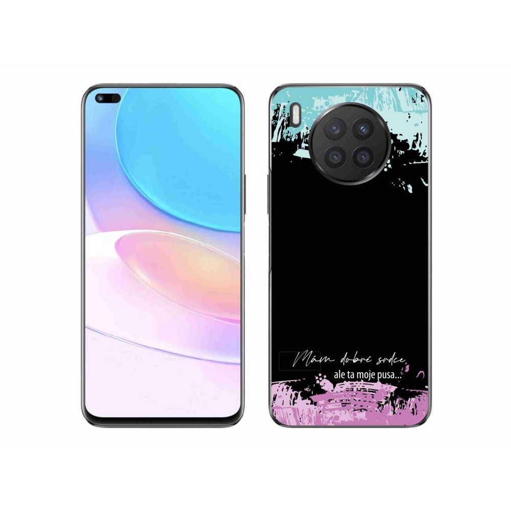 Gél borító mmCase a Huawei Nova 8i készülékhez - vicces szöveg 3 fekete háttérrel