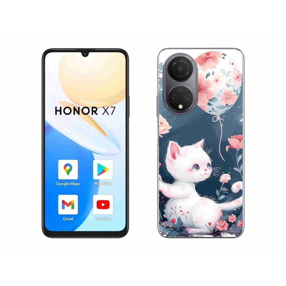 Gél borítás mmCase a Honor X7-hez - cica lufival