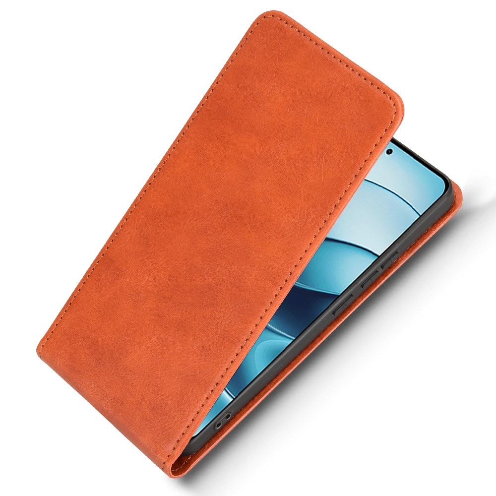 Vert flip tok Xiaomi Redmi Note 14 5G - narancssárga színben