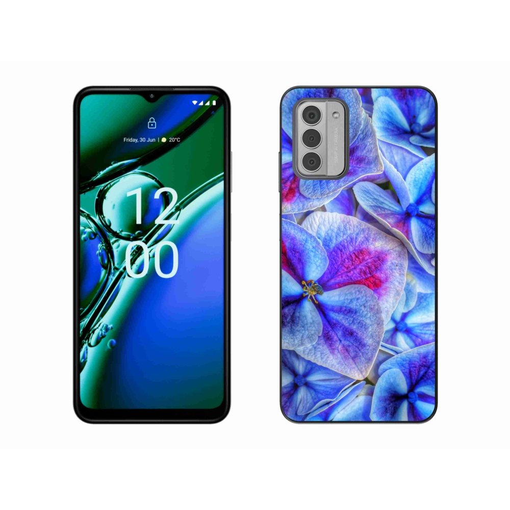 Zselés tok mmCase a Nokia G42 készülékhez - kék virágok 1