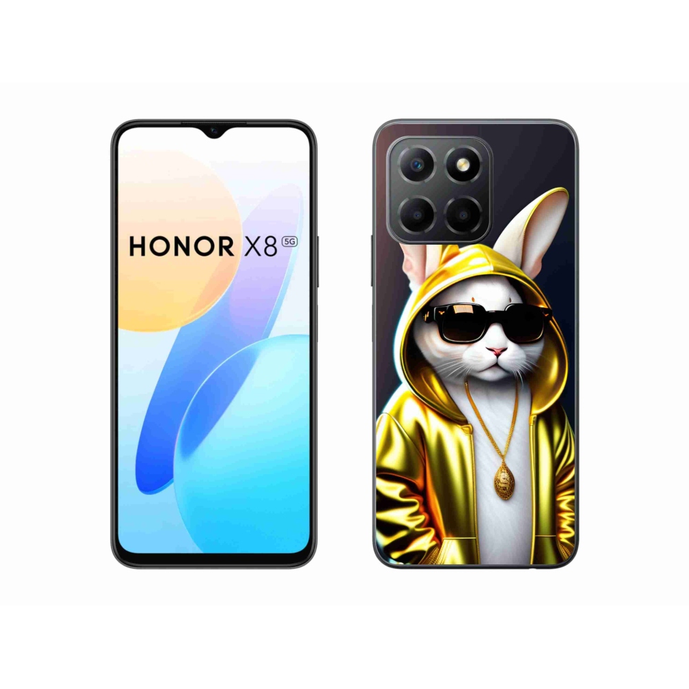 Zselés borítás mmCase a Honor X8 5G számára - cat boss