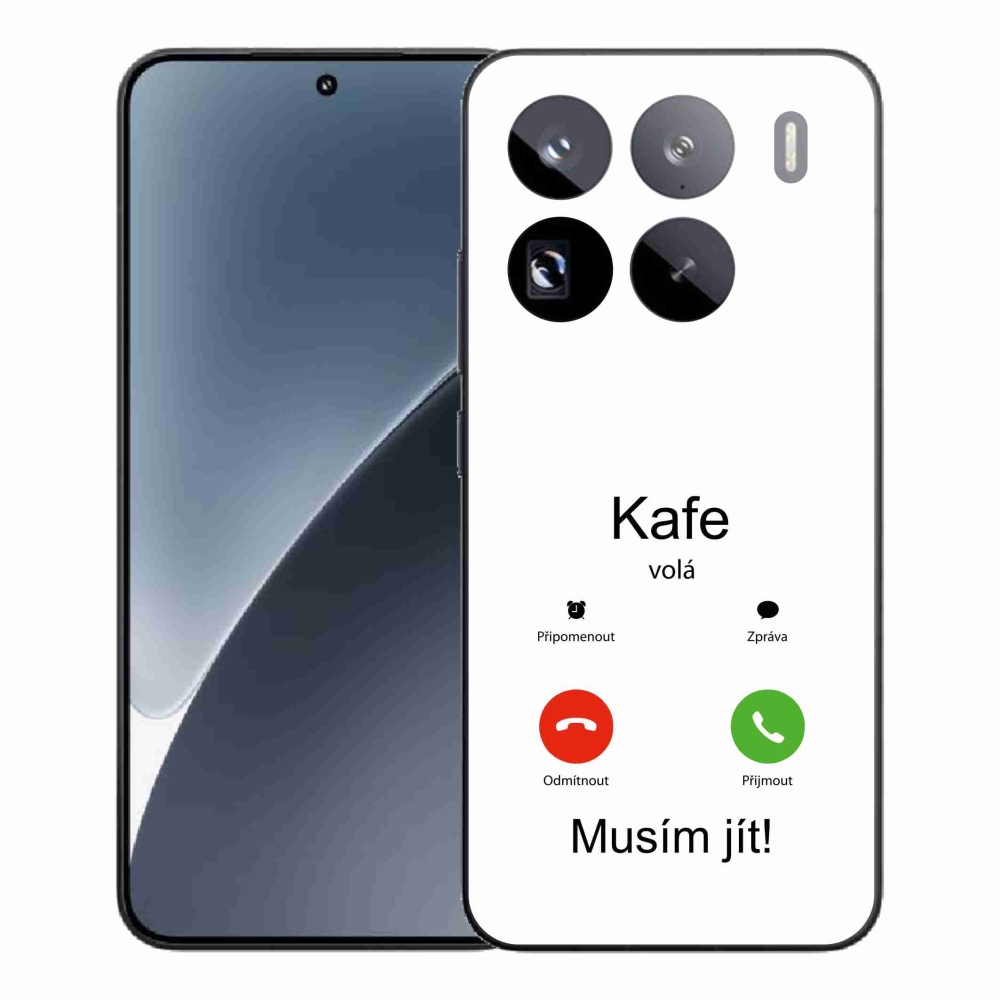 Gél borítás mmCase a Xiaomi 15 Pro - kávé hívások fehér háttérrel
