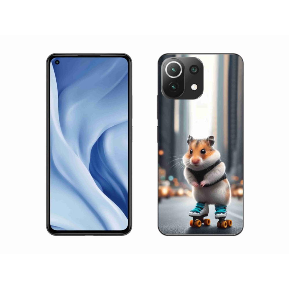 Gél borítás mmCase a Xiaomi Mi 11 Lite 4G/5G-hez - hörcsög a korcsolyán