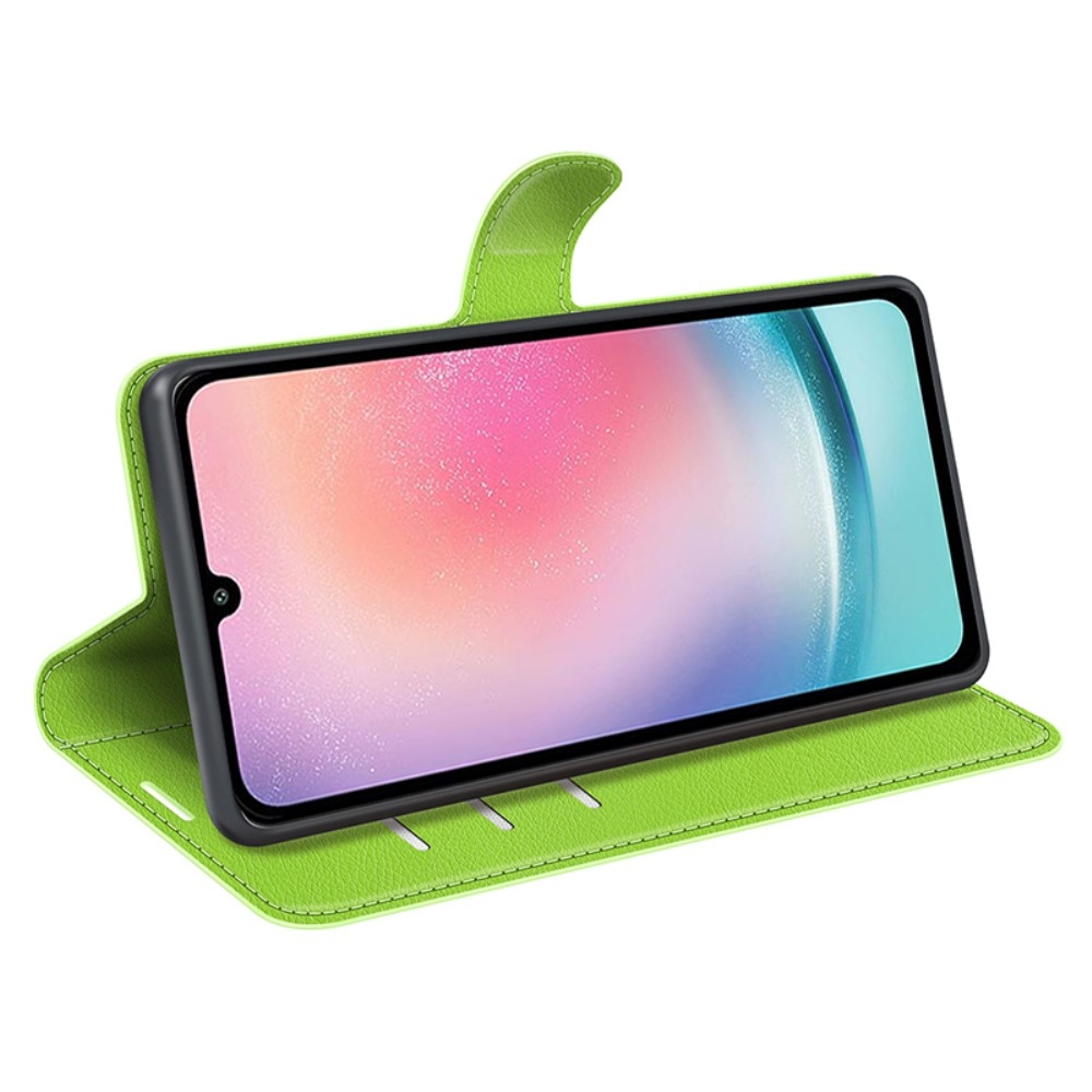 Litchi könyv tok Samsung Galaxy A25 5G - zöld