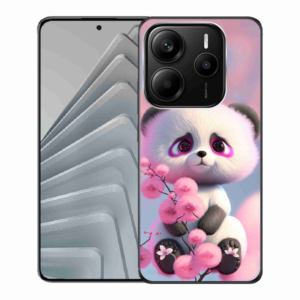 Gél borítás mmCase a Xiaomi Redmi Note 14 5G-hez - aranyos panda 1