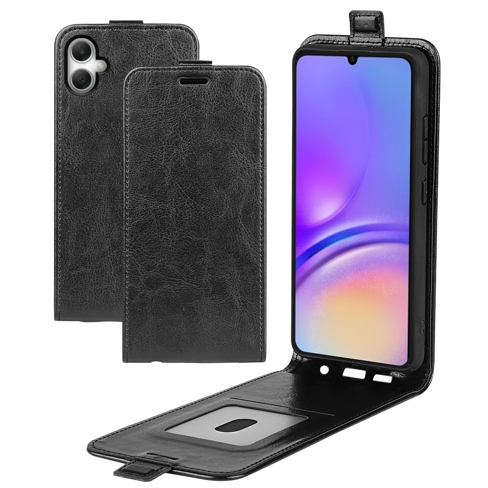 Függőleges flip tok Samsung Galaxy A07 4G készülékhez - fekete