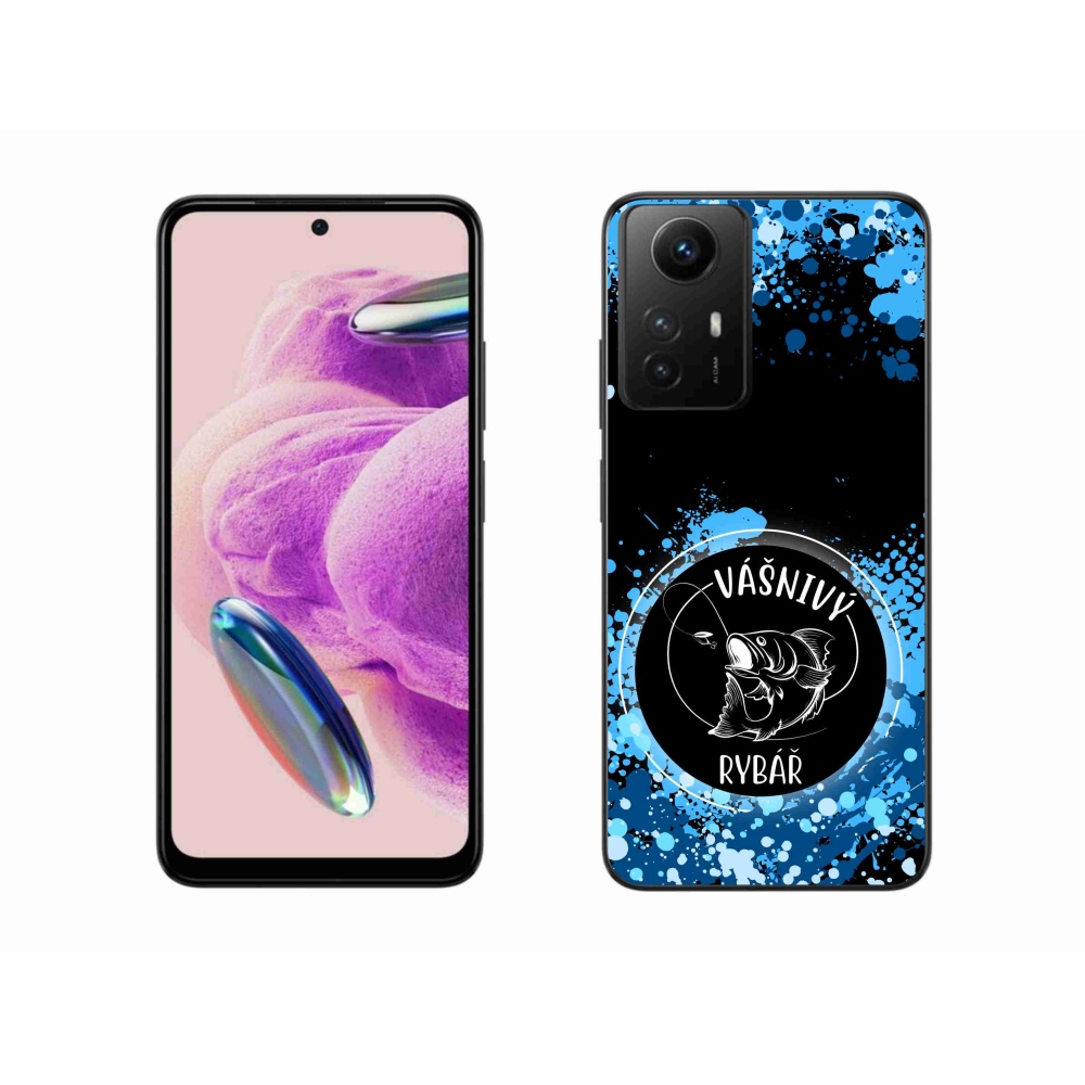 Gél borító mmCase a Xiaomi Redmi Note 12S-hez - szenvedélyes halász fekete háttérrel