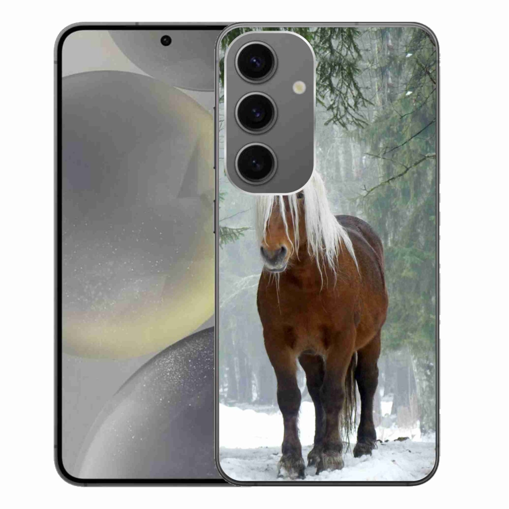 Gél tok mmCase a Samsung Galaxy S24+ készülékhez - ló az erdőben