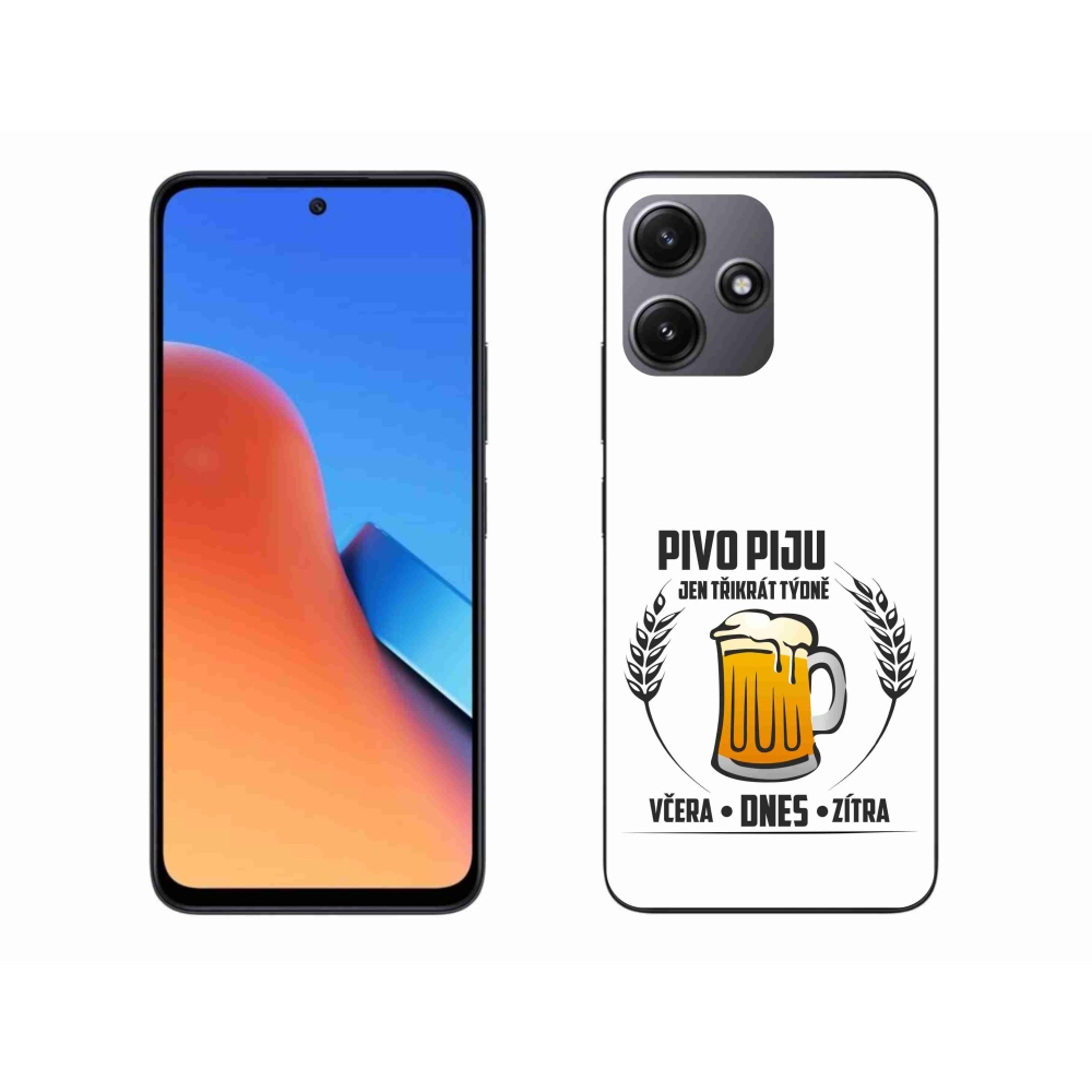 Gél borítás mmCase a Xiaomi Redmi 12 5G számára - sör motívum fehér háttérrel