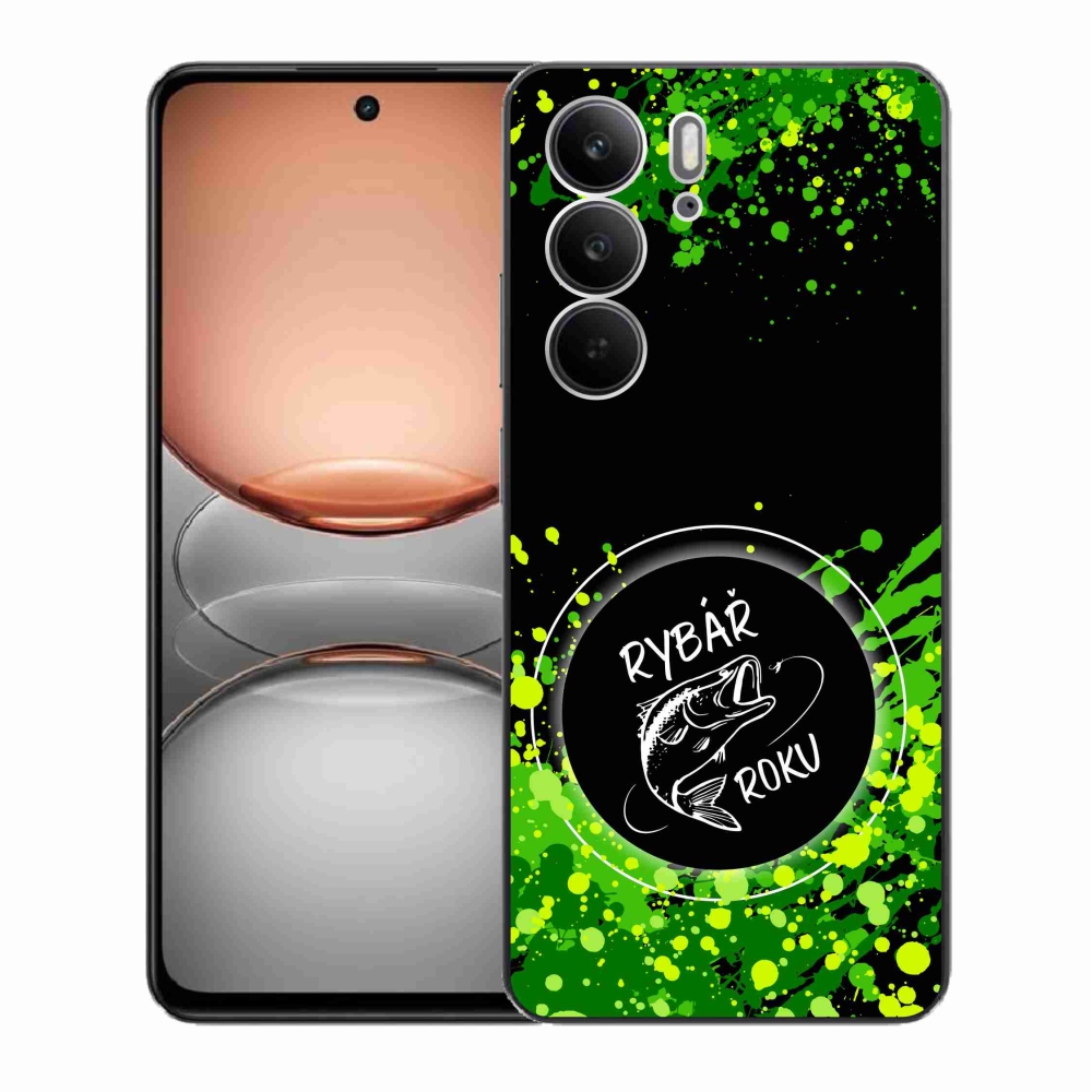 Gél borító mmCase a Realme C75 készülékhez - az év halászának fekete háttere