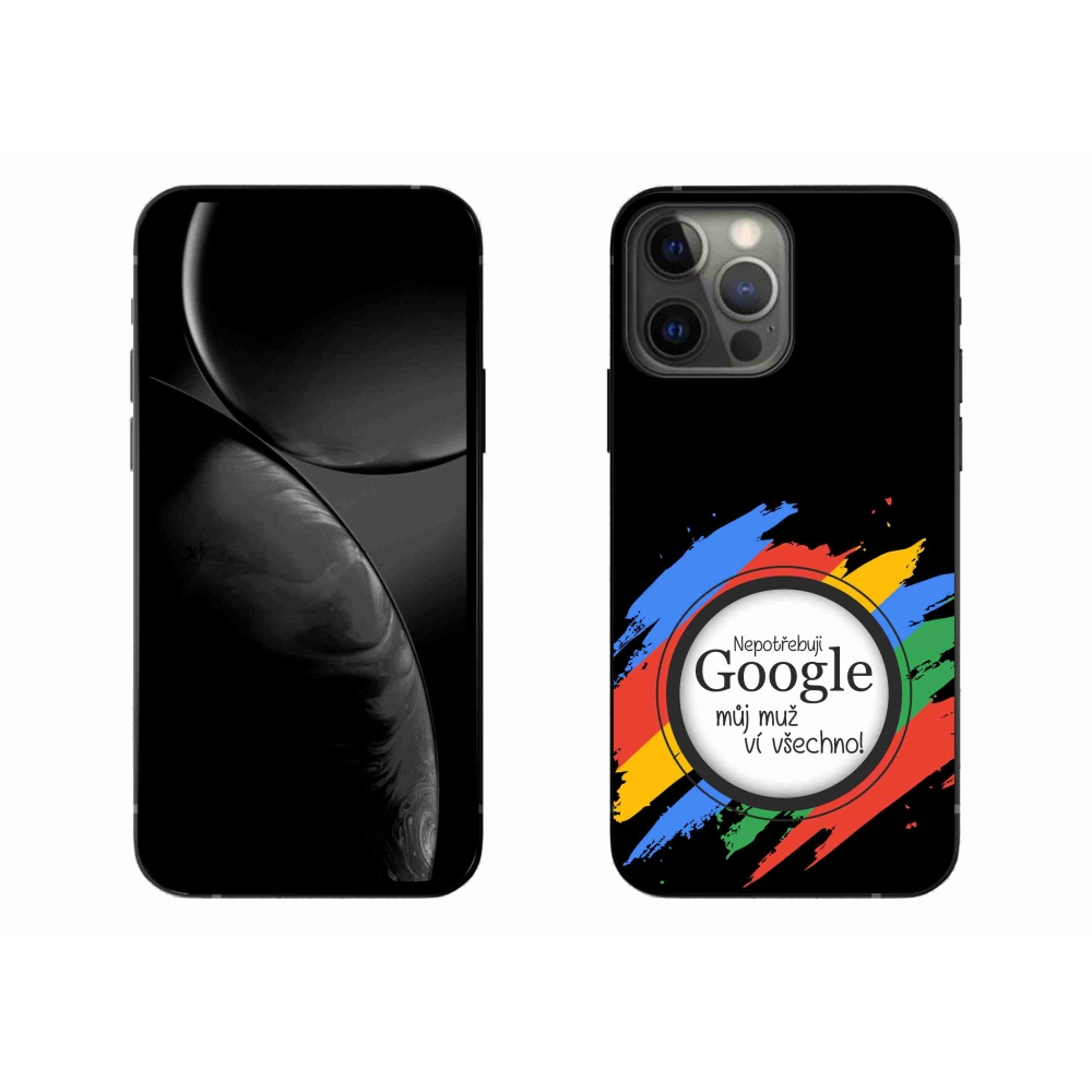 Zselés borítás mmCase iPhone 13 Pro Max 6.7 készülékhez - az ember mindent tud fekete háttérrel