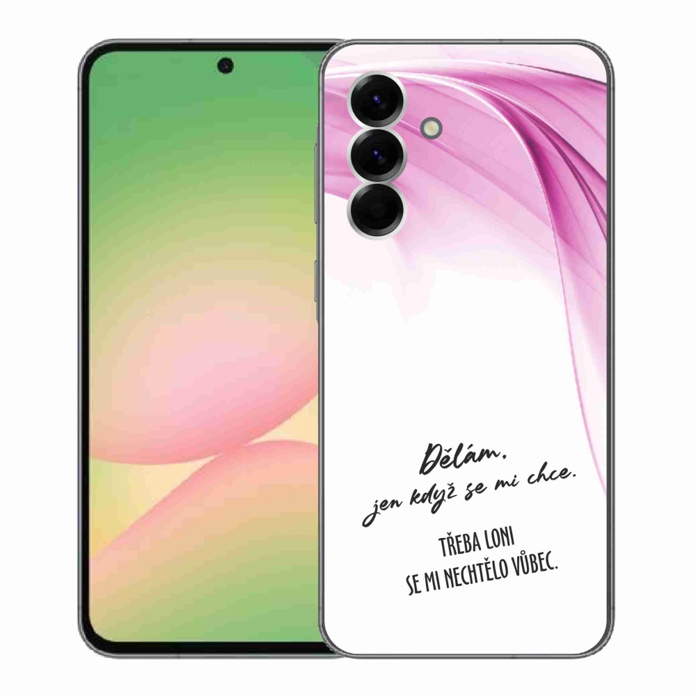 Gél borító mmCase Samsung Galaxy A56 5G - vicces szöveg 12 fehér háttér