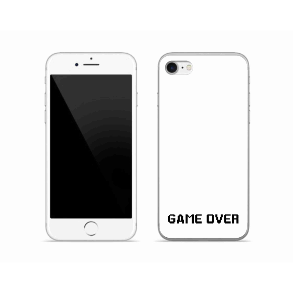 Zselés borítás mmCase iPhone SE (2020) - játék fehér háttéren