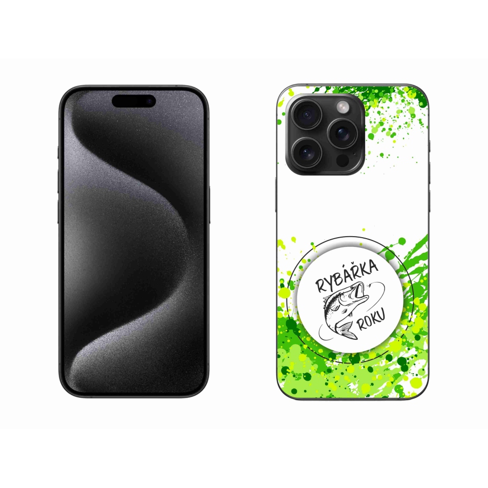 Gél borítás mmCase iPhone 15 Pro Max készülékhez - Az év halászának fehér háttere