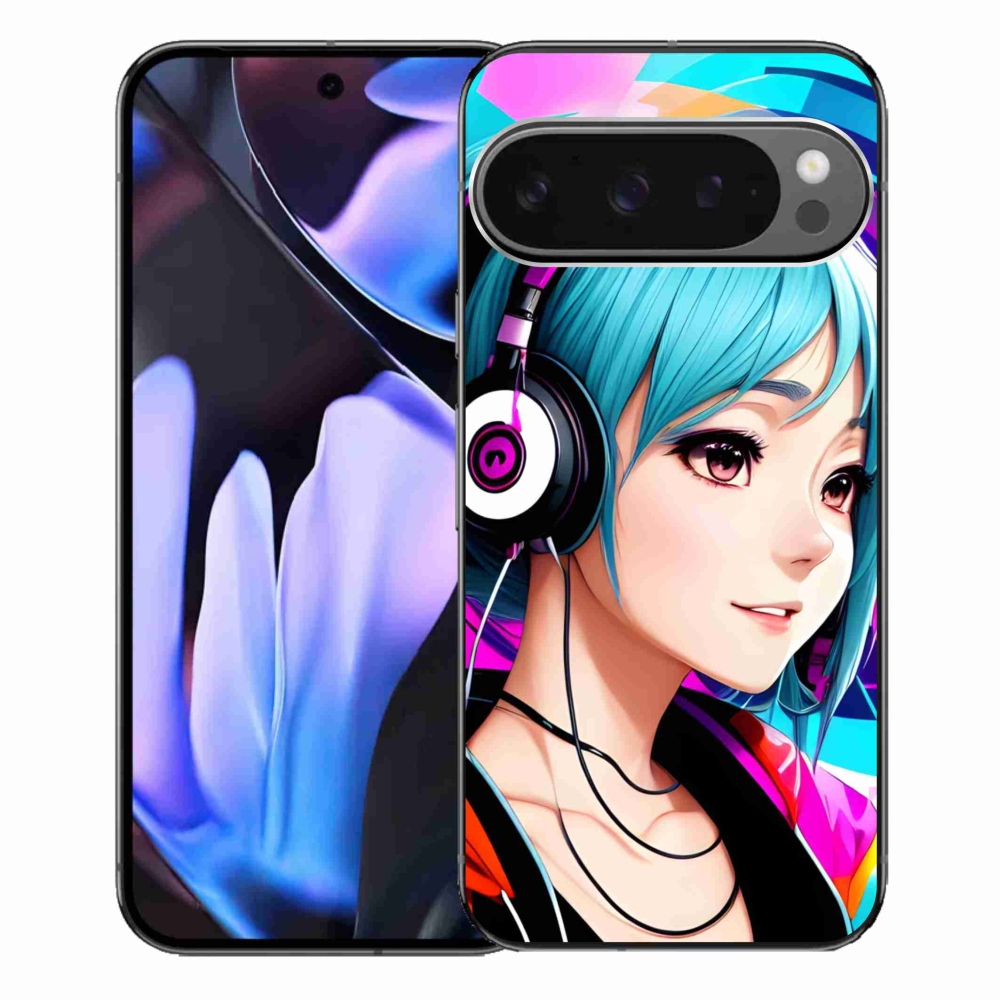 Zselés borítás mmCase a Google Pixel 9 Pro XL-hez - lány fejhallgatóval