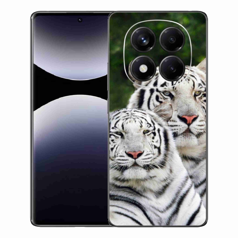 Gél borítás mmCase a Xiaomi Redmi Note 14 Pro-hoz - fehér tigrisek