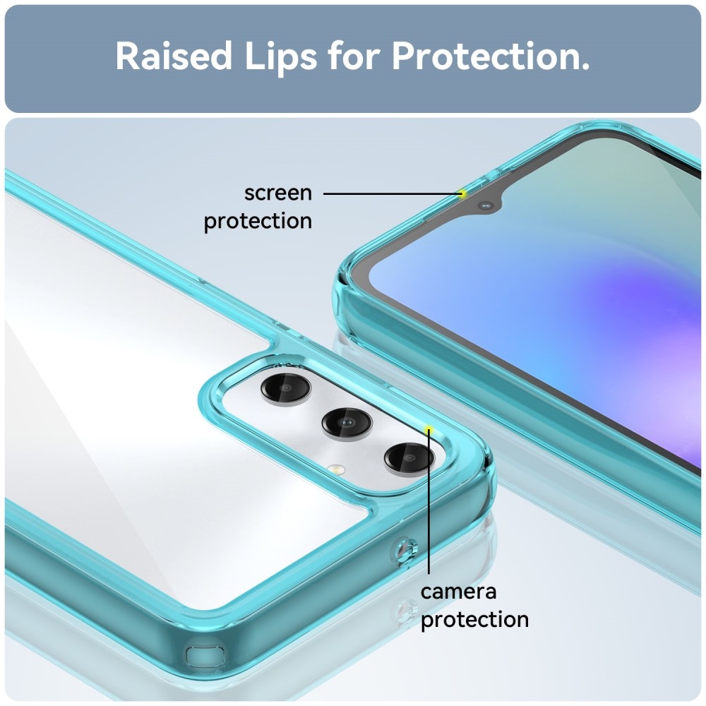 Gél tok kemény hátlappal Samsung Galaxy A05s készülékhez - világoskék színű