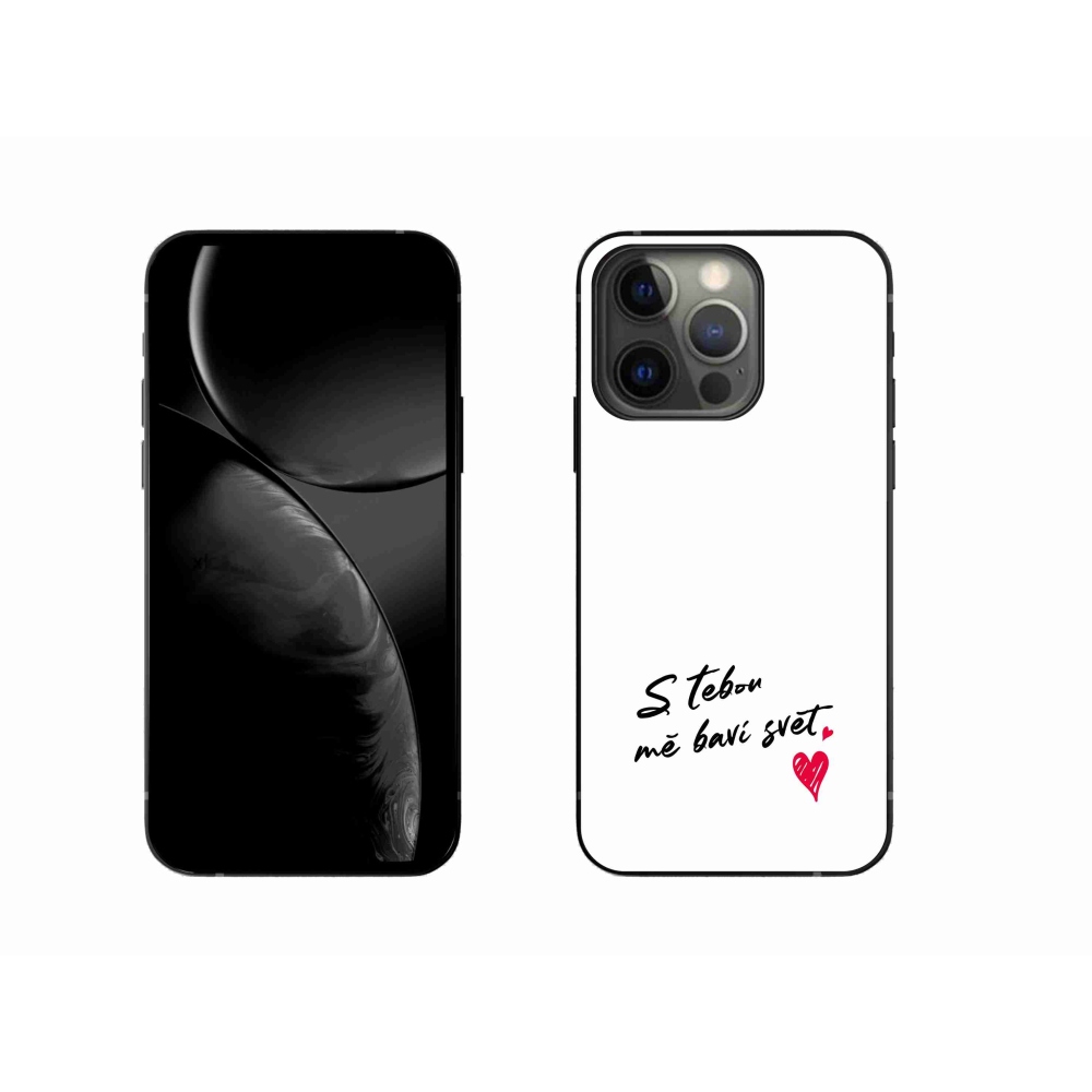 Gél borítás mmCase iPhone 13 Pro 6.1 készülékhez - szerelmes szöveg 1 fehér háttér
