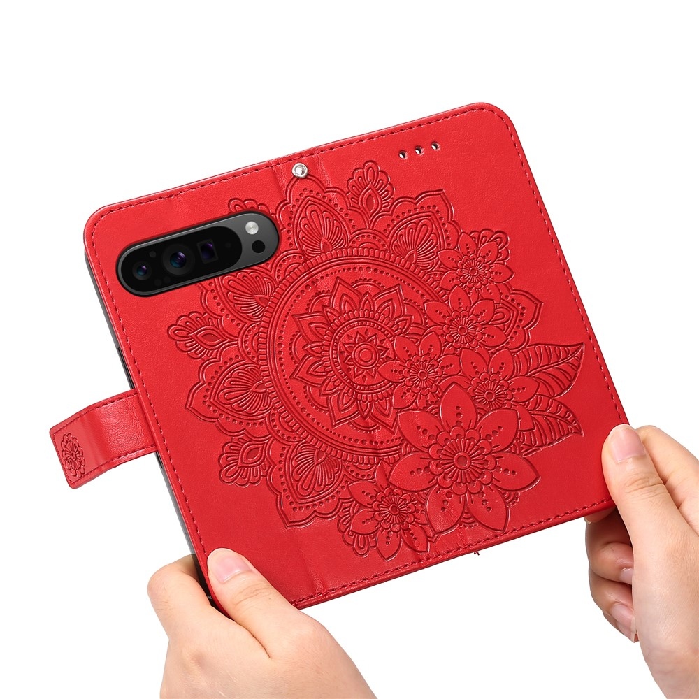 Mandala könyv tok a Google Pixel 10 Pro XL/Pixel 9 Pro XL készülékhez - piros színű