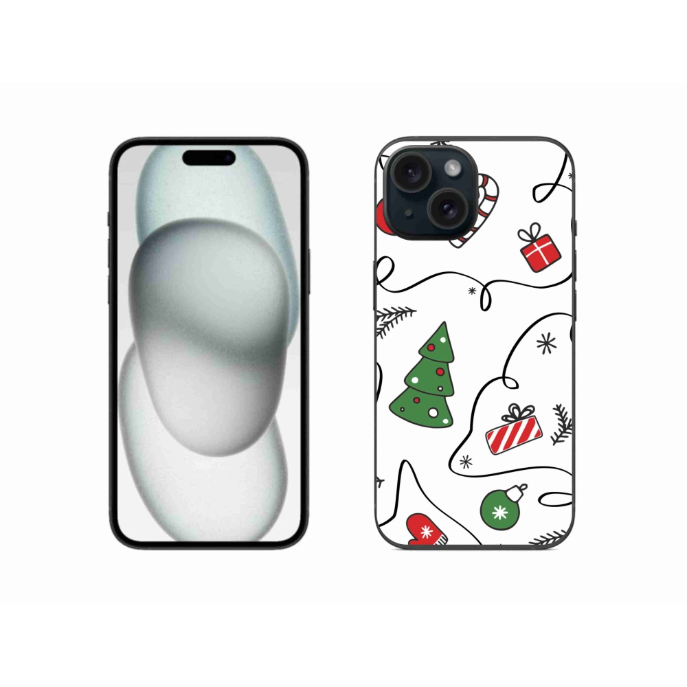 Gél borító mmCase iPhone 15 készülékhez - karácsonyi motívumok