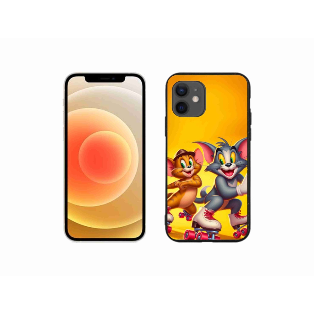 Zselés borítás mmCase iPhone 12 mini készülékhez - tom and jerry