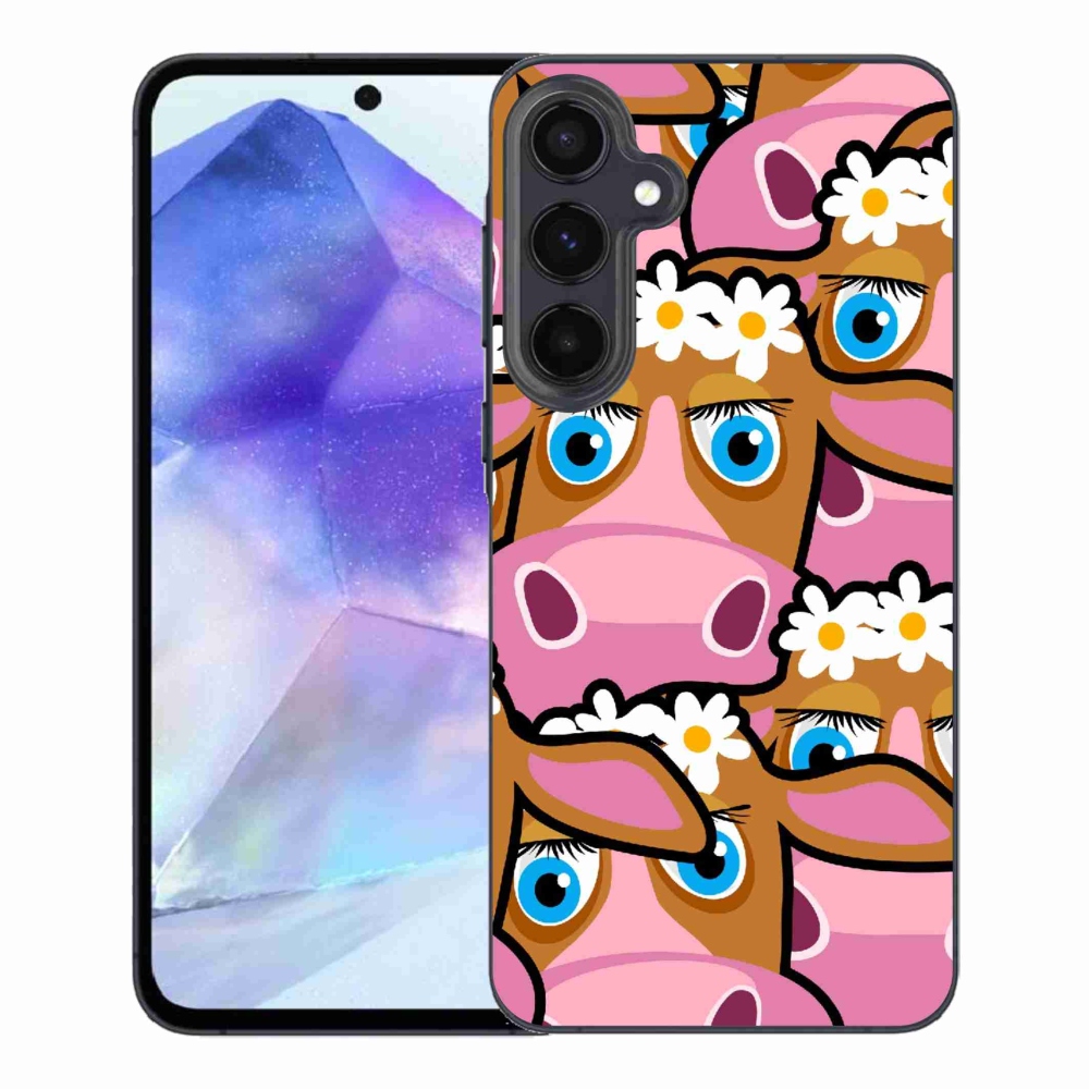 Gél borítás mmCase Samsung Galaxy A55 5G - rajzfilm tehenekhez