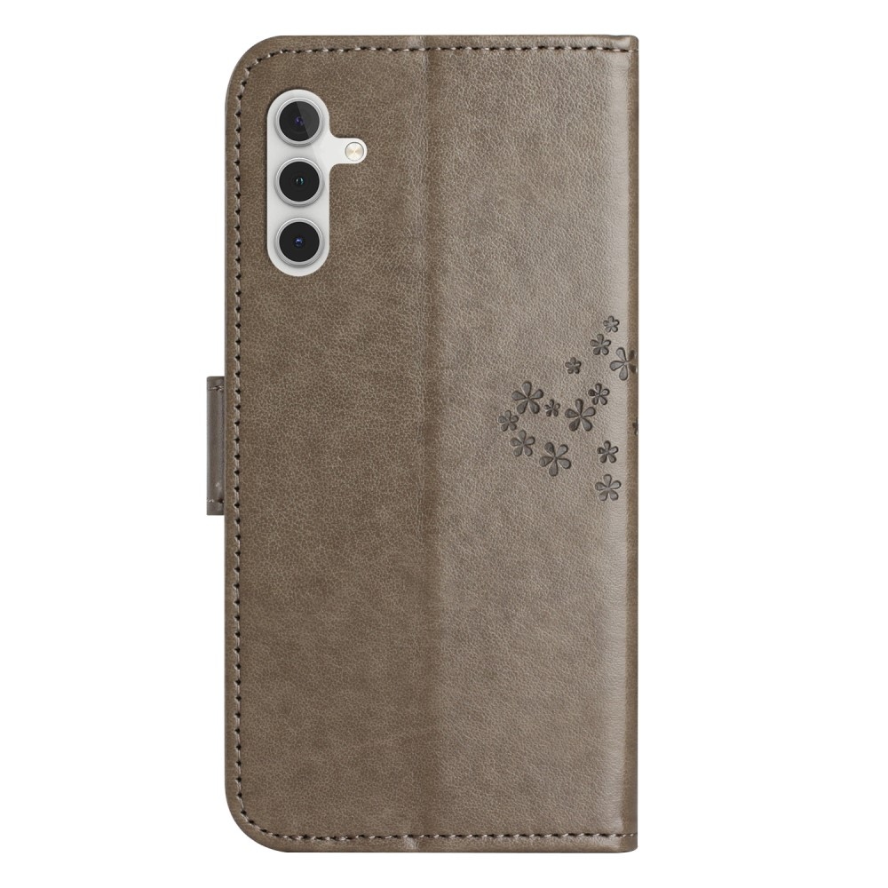 Fás könyv tok Samsung Galaxy A35 5G - szürke