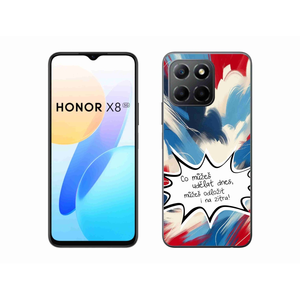 Gél borító mmCase a Honor X8 5G/Honor 70 Lite 5G készülékhez - vicces szöveg 9 fehér háttér