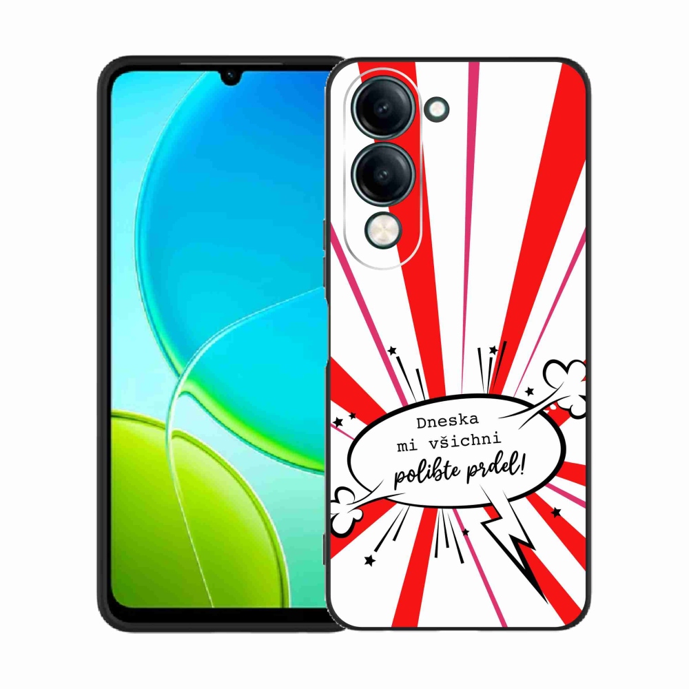 Gél borító mmCase a Vivo Y29s 5G-hez - vicces szöveg 15 fehér háttérrel