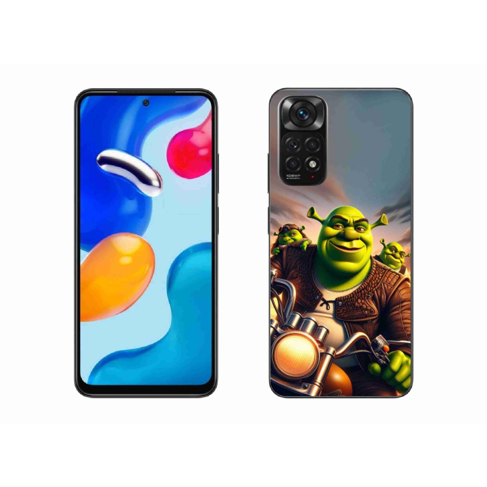 Gél borítás mmCase a Xiaomi Redmi Note 11 4G-hez - Shrek egy motorkerékpáron