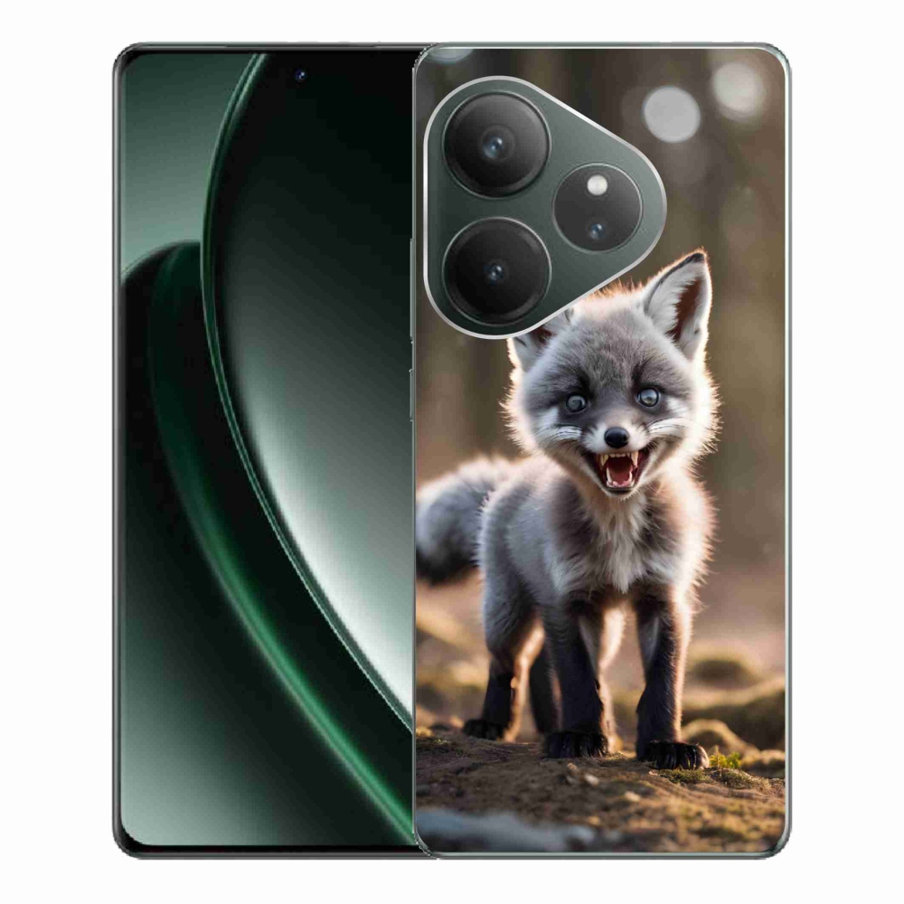 Gél borítás mmCase a Realme GT 6 5G/GT 6T 5G számára - dühös róka