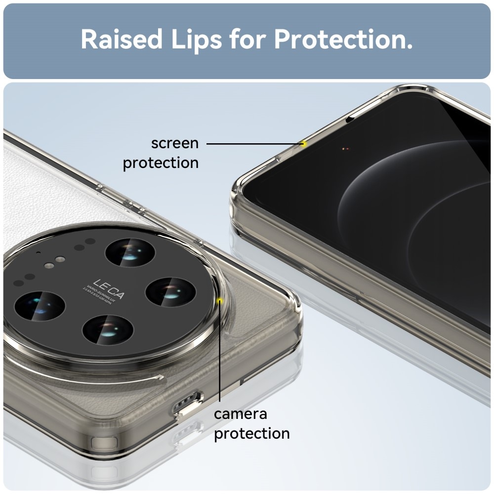 Gél tok fix hátlappal a Xiaomi 14 Ultra számára - szürke