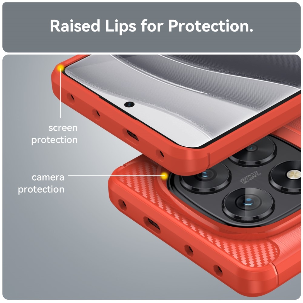 Szénálló zselés tok Xiaomi Redmi Note 14 Pro 5G/Poco X7 5G - piros