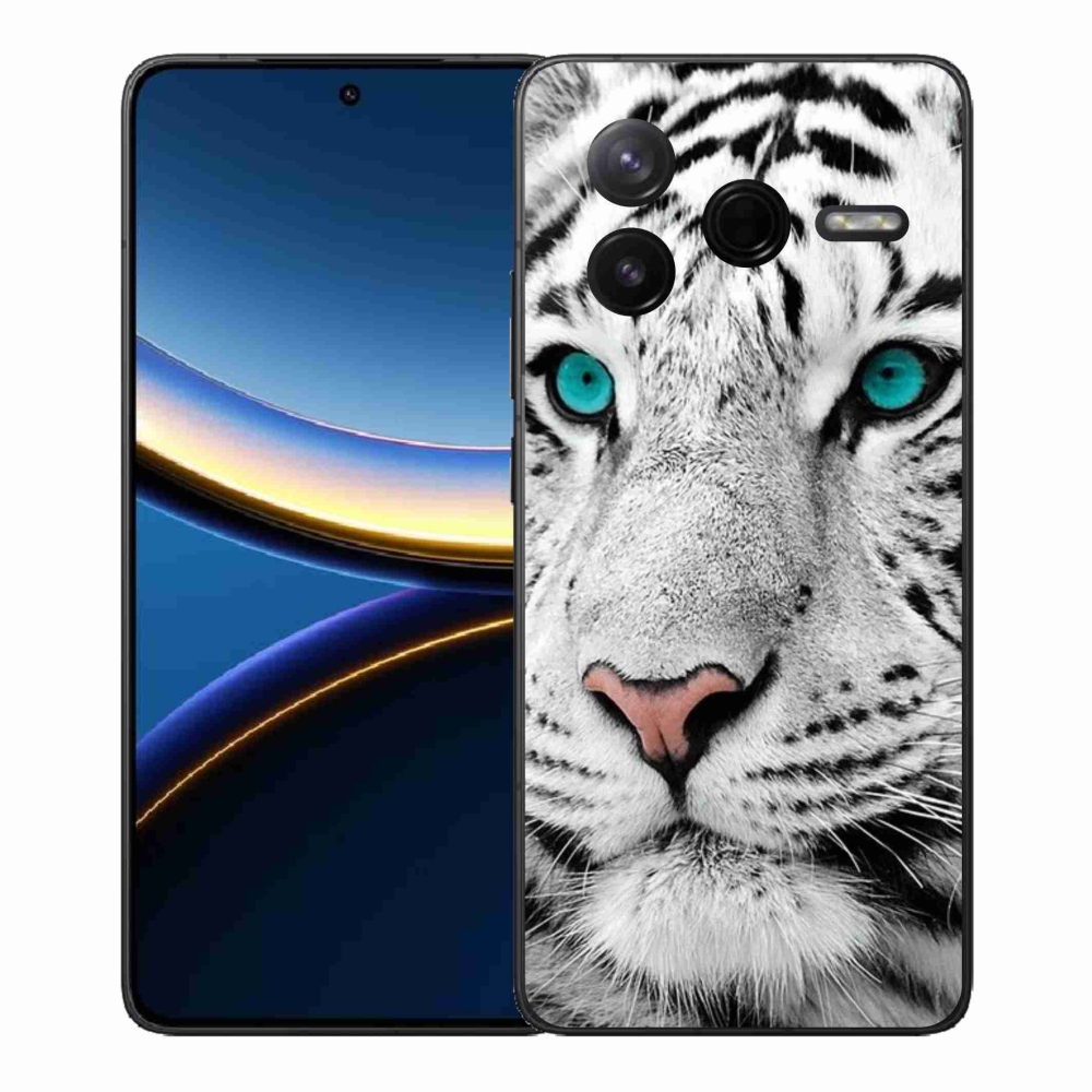 Gél borítás mmCase a Xiaomi Poco F7 Pro számára - fehér tigris