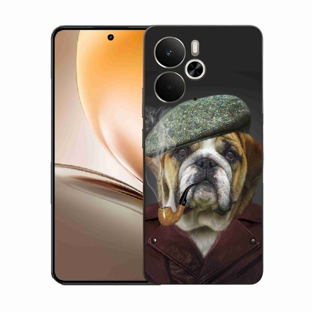 Gél borítás mmCase a Realme 14 5G számára - kutya csővel