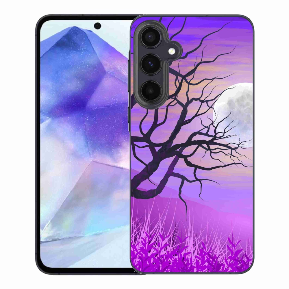 Gél tok mmCase a Samsung Galaxy A55 5G készülékhez - rajzfilmes kidőlt fa