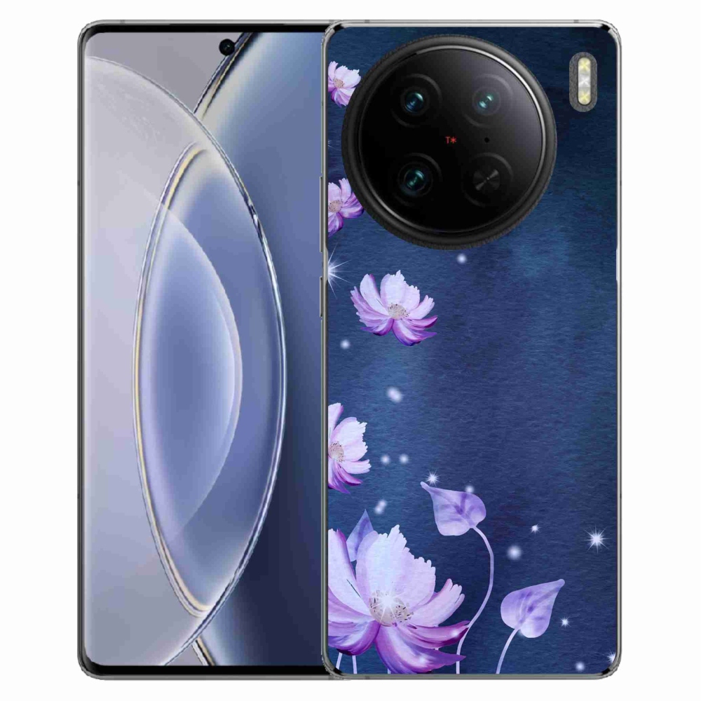 Gél tok mmCase a Vivo X90 Pro számára - hulló virágok