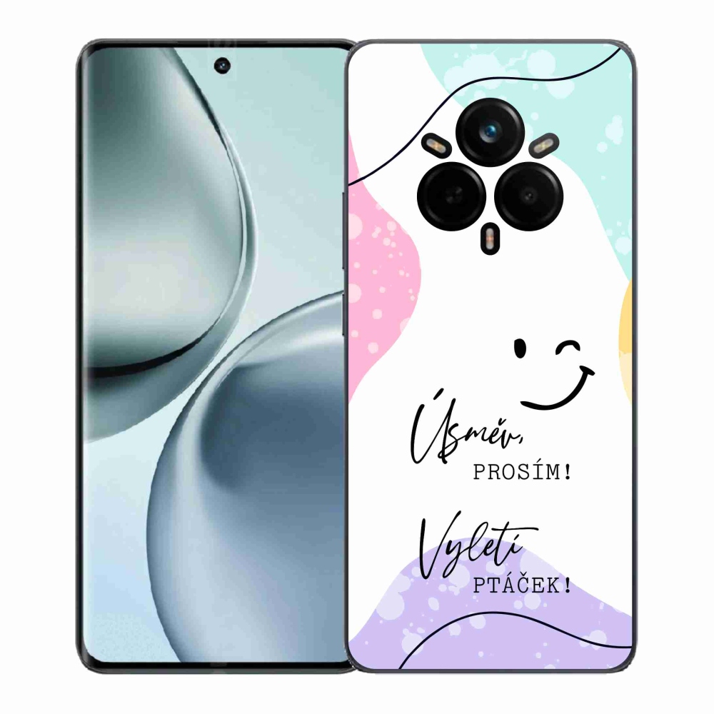 Gél borító mmCase a Realme 14 Pro 5G készülékhez - vicces szöveg 4 fehér háttérrel
