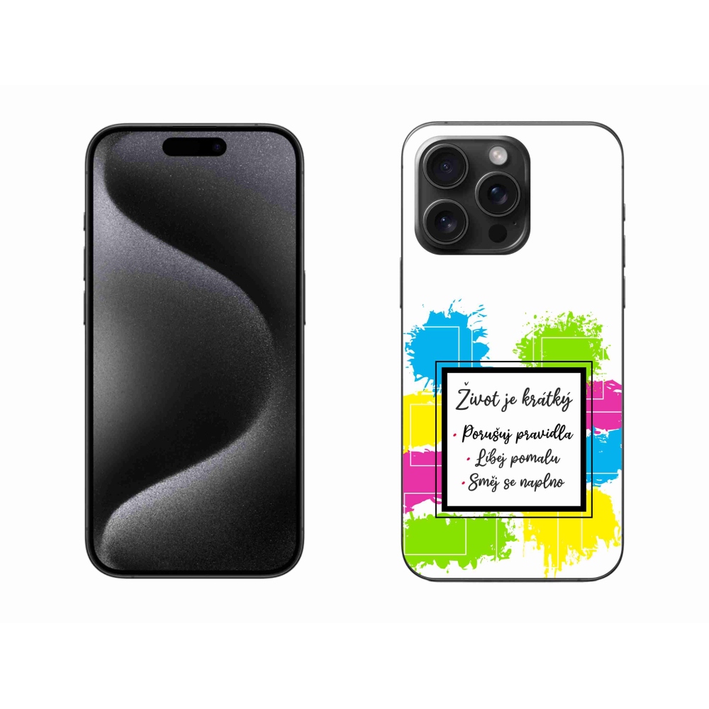 Gél borítás mmCase iPhone 15 Pro Max készülékhez - Idézet 5 fehér háttér