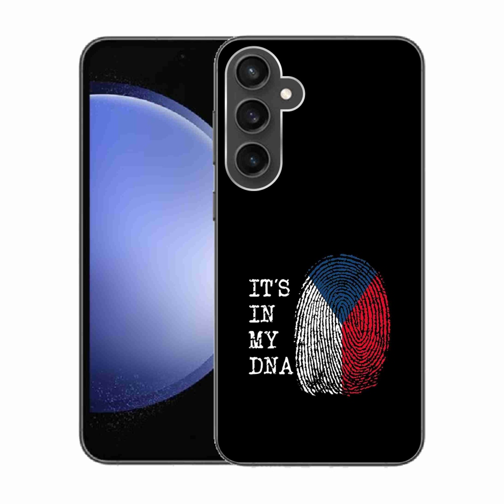 Gél borítás mmCase Samsung Galaxy S23 FE - zászlós ujjlenyomat fekete háttérrel