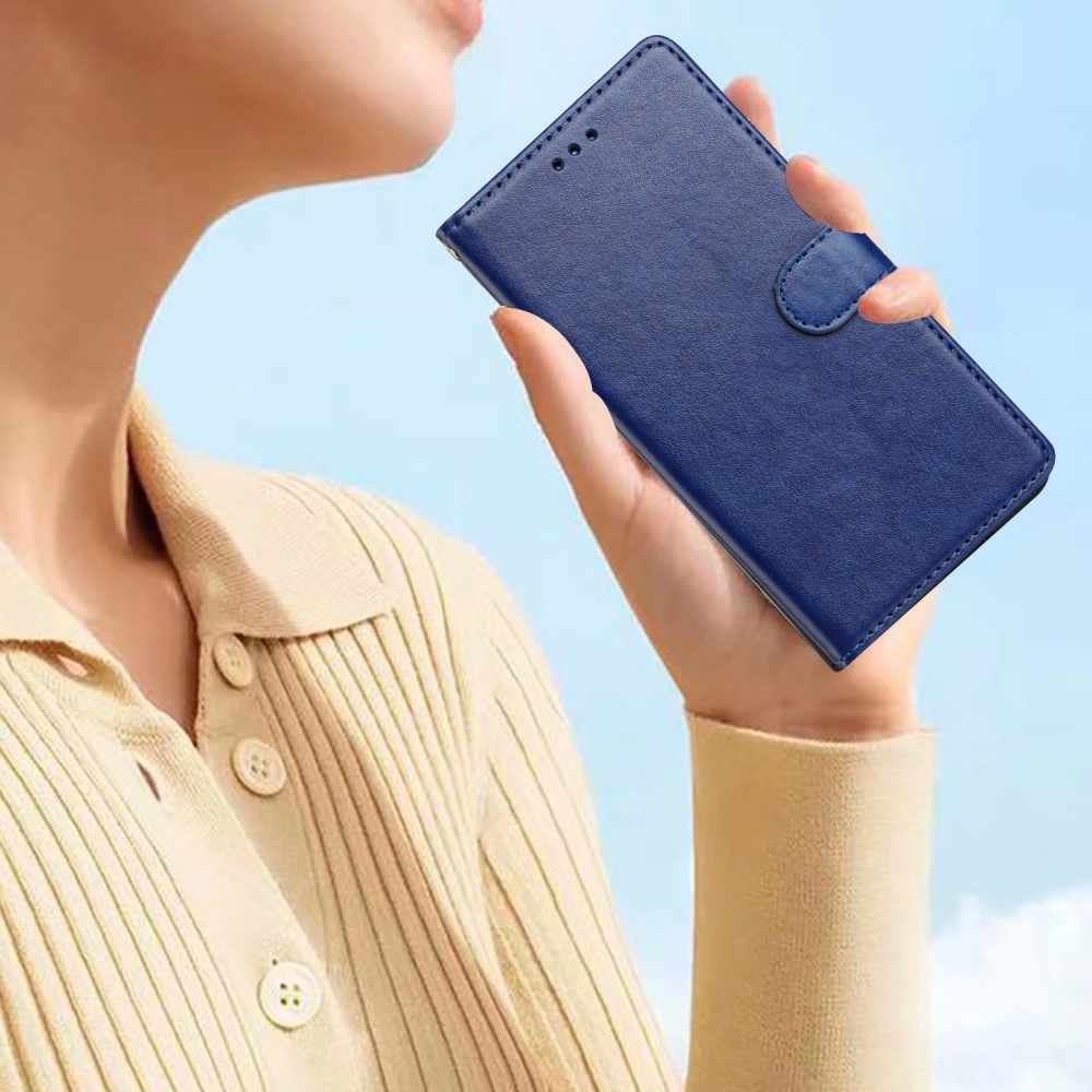 Vérrögök könyv tok Samsung Galaxy S25 Edge készülékhez - kék