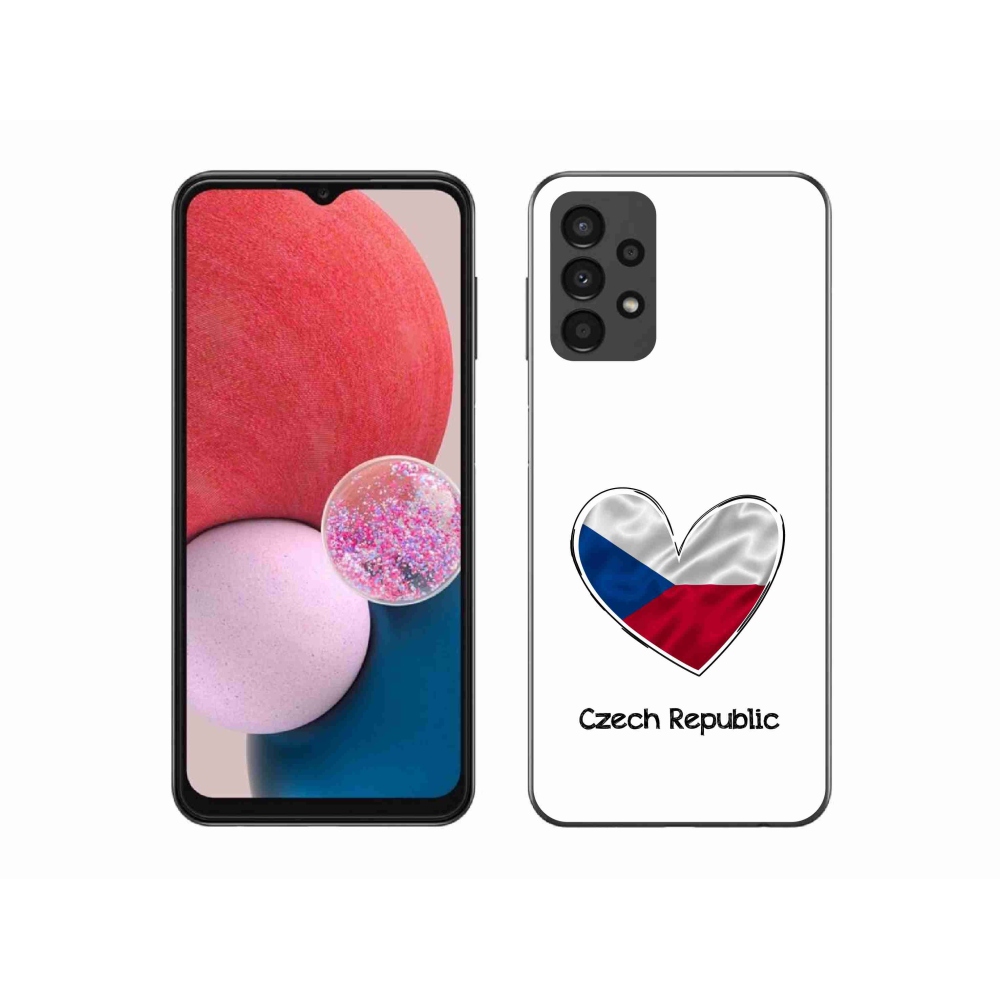 Gél borító mmCase Samsung Galaxy A13 4G - zászló szív fehér háttérrel