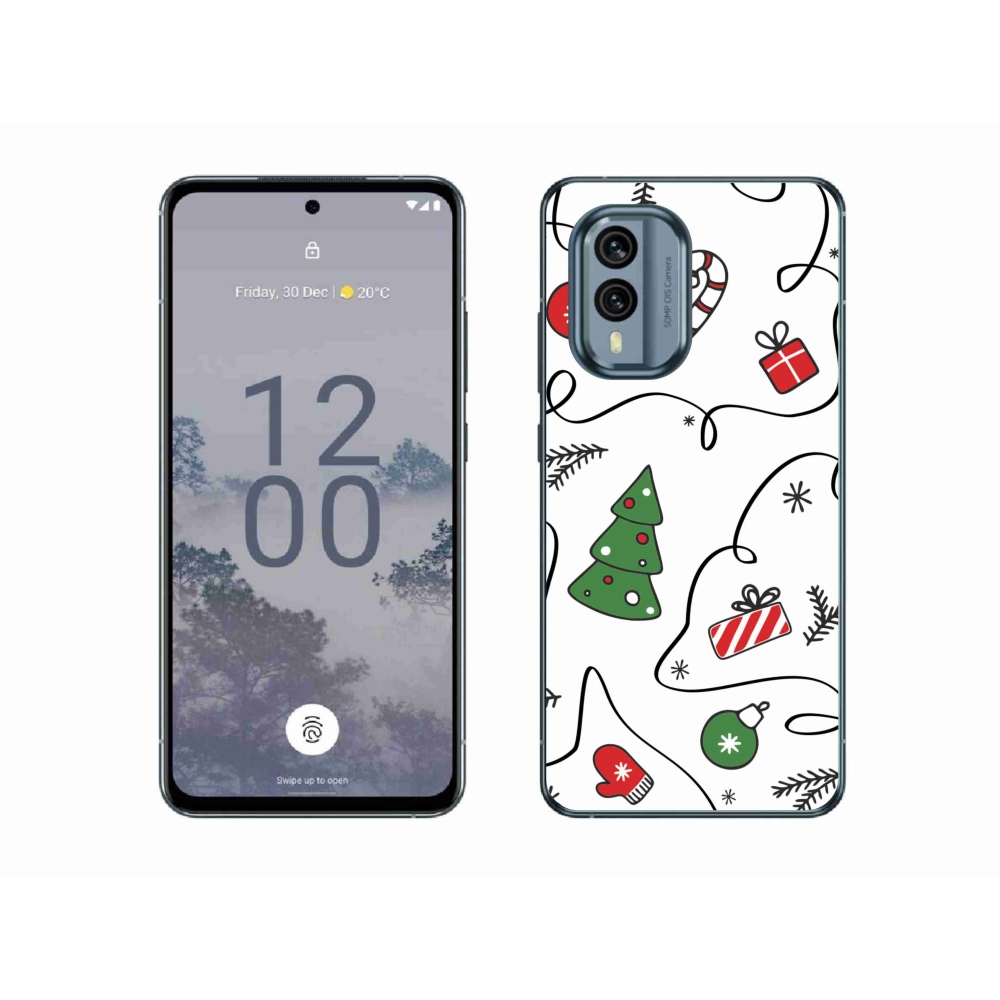 Zselés borító mmCase a Nokia X30 5G készülékhez - karácsonyi motívumok