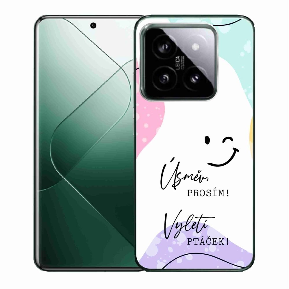 Gél borító mmCase a Xiaomi 14-hez - vicces szöveg 4 fehér háttérrel