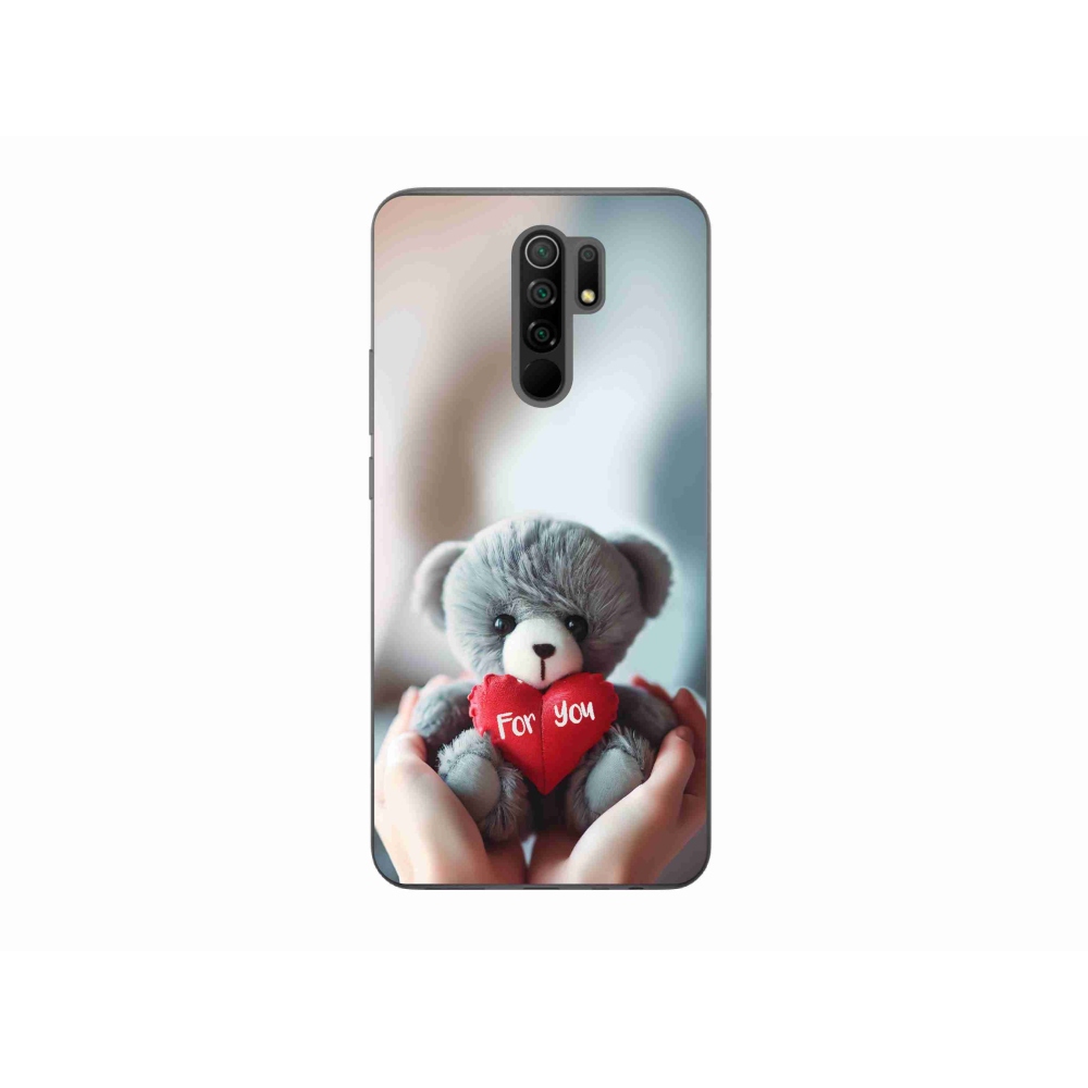 Gél borítás mmCase a Xiaomi Redmi 9-hez - mackó a szerelmeseknek