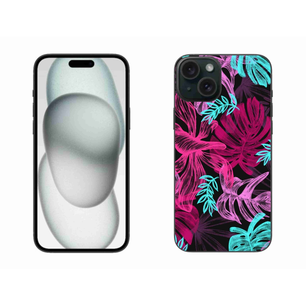 Zselés borítás mmCase iPhone 15 Plus készülékhez - virágok 1