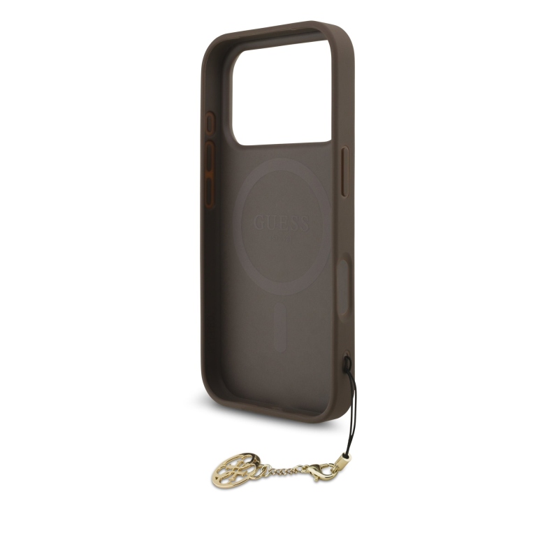 Guess 4G Charm hátlap iPhone 17 Pro iPhone 17 Pro tónusú barna hátlaphoz